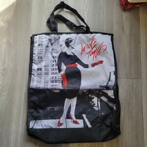 Lord & Taylor Womens Fashion Tote Bag With Vintage Graphic Design & Black Back P